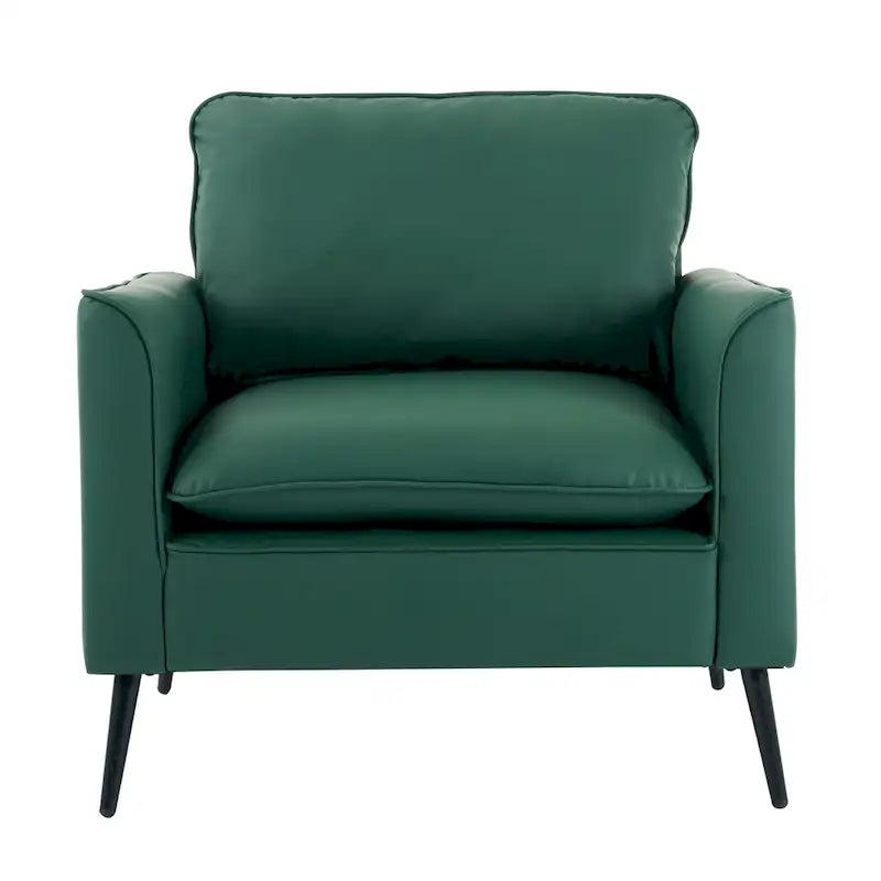 Poltrona accentuata moderna verde da 25,99 con cuscini e guanciali morbidi