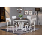 Set da pranzo Hudson 5 pezzi Grigio ombra/Bianco neve