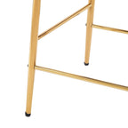 Set di 2 Sgabelli da Bar Moderni da 71 cm con Schienale Imbottito in Velluto, Seduta e Gambe in Metallo per Sala da Pranzo, Soggiorno e Camera da Letto