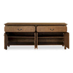 Bastian Madia con Cassetti, Marrone Caldo - 78,5L x19,76P x32A