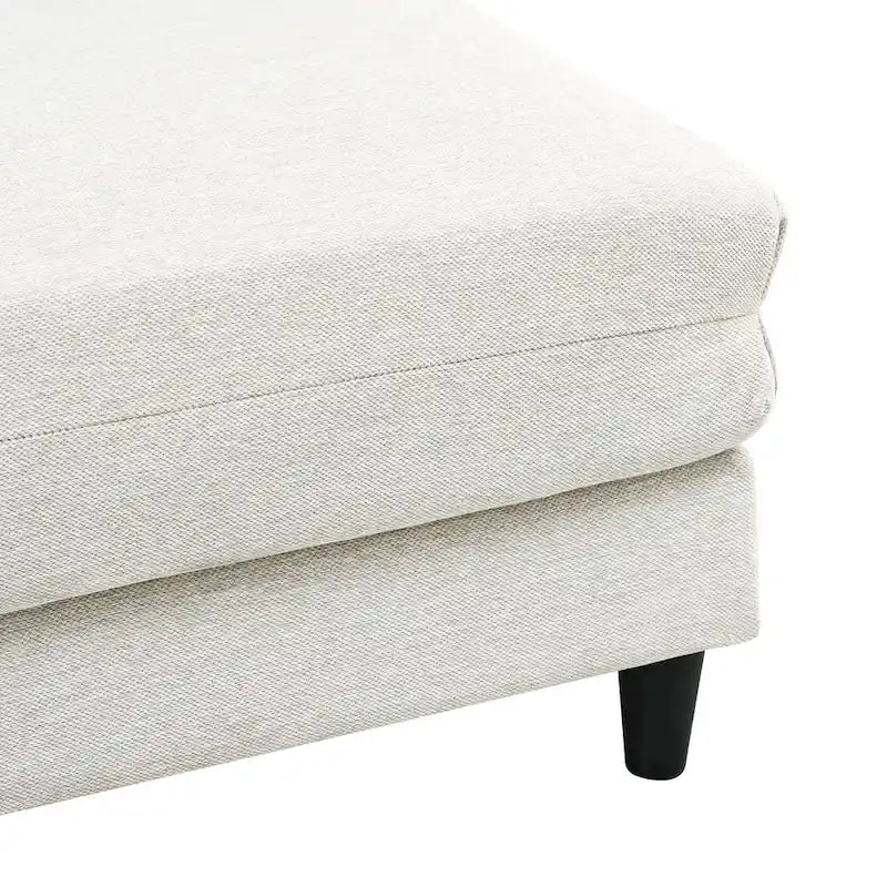 Divano sezionale modulare contemporaneo con pouf mobile e 5 cuscini