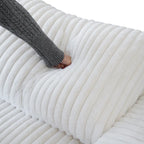 Divano componibile modulare, divano a V convertibile per soggiorno, comodo divano modulare a 5 posti con chaise longue e pouf