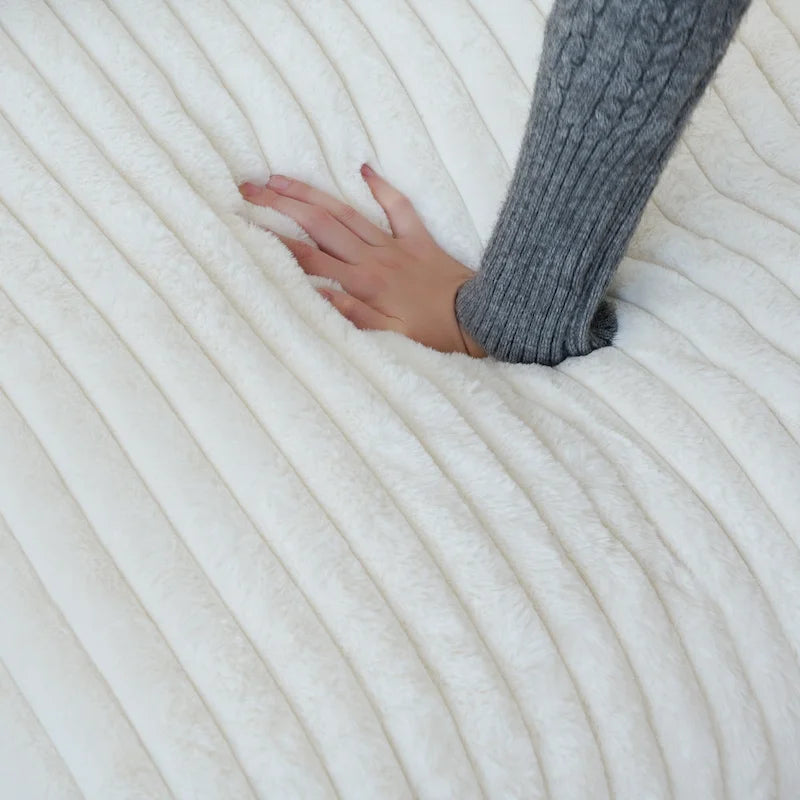 Divano componibile modulare, divano a V convertibile per soggiorno, comodo divano modulare a 5 posti con chaise longue e pouf