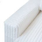 Divano componibile modulare, divano a V convertibile per soggiorno, comodo divano modulare a 5 posti con chaise longue e pouf