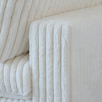 Divano componibile modulare, divano a V convertibile per soggiorno, comodo divano modulare a 5 posti con chaise longue e pouf