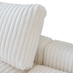 Divano componibile modulare, divano a V convertibile per soggiorno, comodo divano modulare a 5 posti con chaise longue e pouf