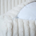 Divano componibile modulare, divano a V convertibile per soggiorno, comodo divano modulare a 5 posti con chaise longue e pouf