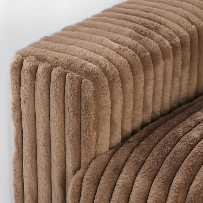 Divano componibile modulare, divano a V convertibile per soggiorno, comodo divano modulare a 5 posti con chaise longue e pouf
