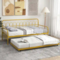 Letto a giorno in metallo con letto estraibile, salvaspazio