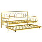 Letto a giorno in metallo con letto estraibile, salvaspazio