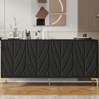 60 Press-to-Open Design Sideboard Buffet Cabinet with 4 Doors