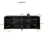 Madia con 4 ante e sistema push-to-open, 60 pollici