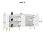 Madia con 4 ante e sistema push-to-open, 60 pollici