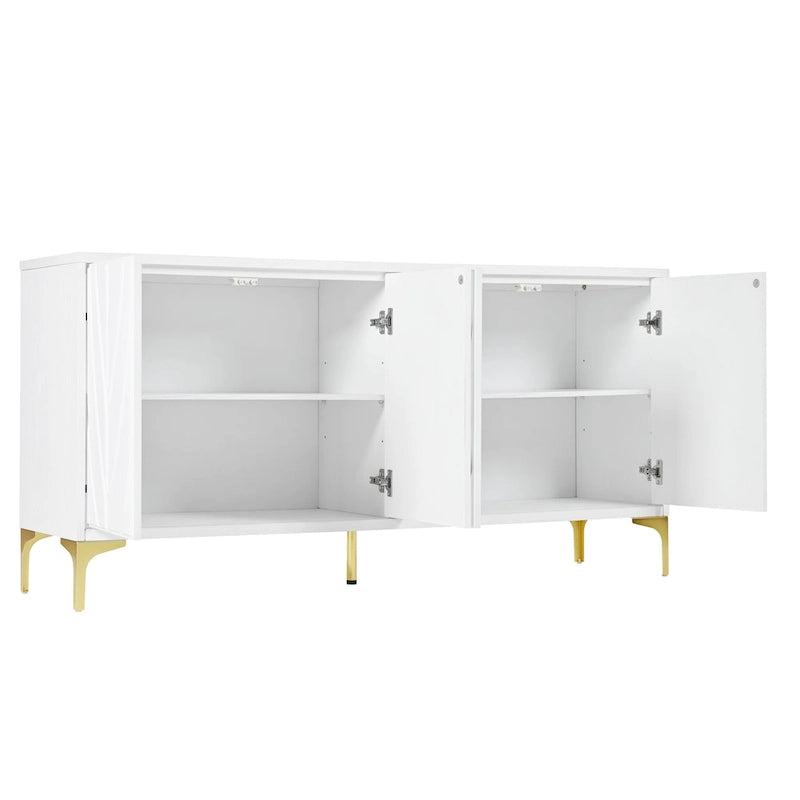 Madia con 4 ante e sistema push-to-open, 60 pollici