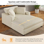 Chaise longue beige 53,5