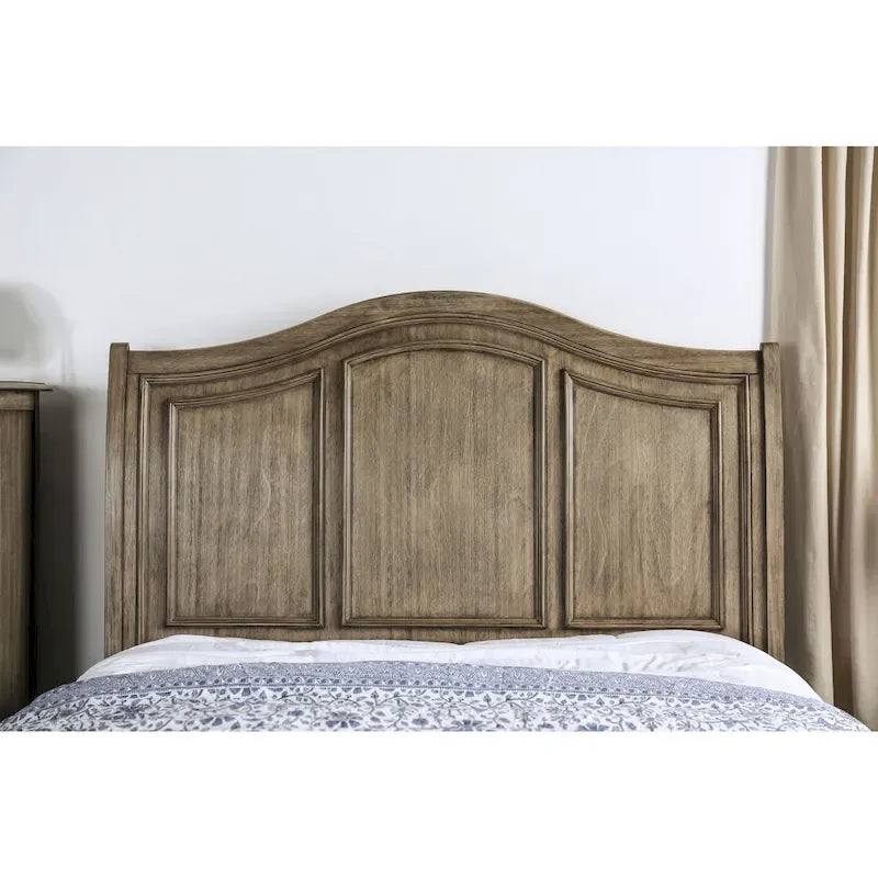 Wury Letto a Piattaforma Grigio Rustico in Legno Massello con 2 Cassetti
