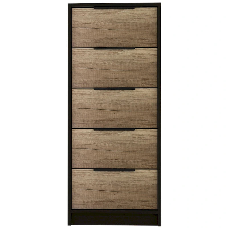 Comodino verticale a 5 cassetti