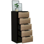 Comodino verticale a 5 cassetti