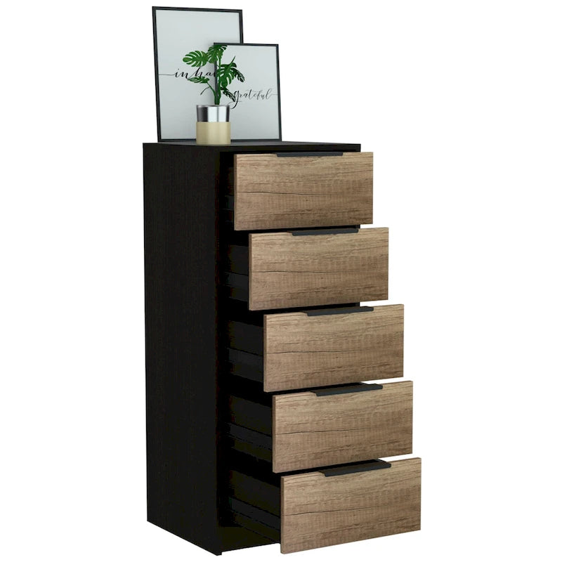 Comodino verticale a 5 cassetti
