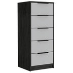 Comodino verticale a 5 cassetti