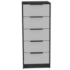 Comodino verticale a 5 cassetti