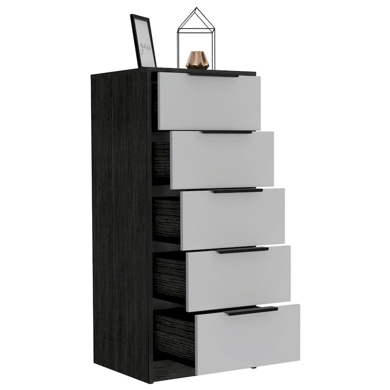 Comodino verticale a 5 cassetti