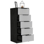 Comodino verticale a 5 cassetti