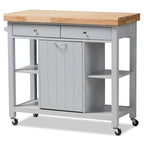 Carrello da cucina in legno grigio Muckross Farmhouse