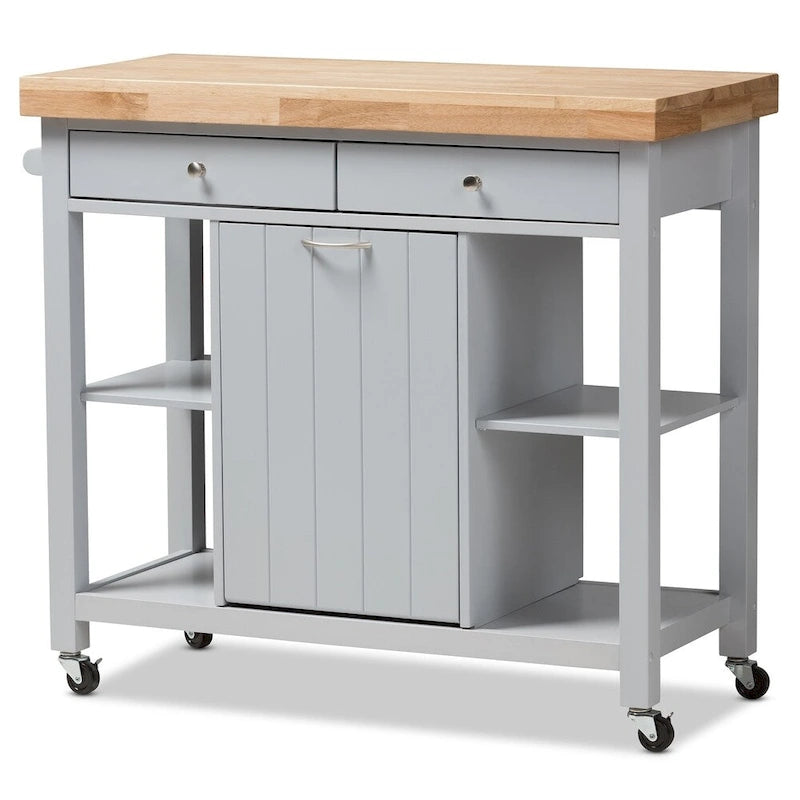 Carrello da cucina in legno grigio Muckross Farmhouse