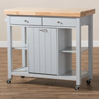 Carrello da cucina in legno grigio Muckross Farmhouse