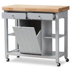 Carrello da cucina in legno grigio Muckross Farmhouse