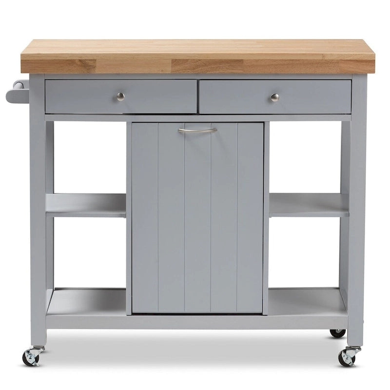 Carrello da cucina in legno grigio Muckross Farmhouse