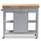 Carrello da cucina in legno grigio Muckross Farmhouse