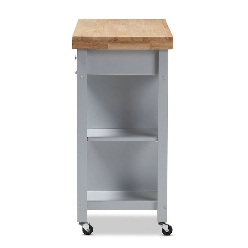 Carrello da cucina in legno grigio Muckross Farmhouse