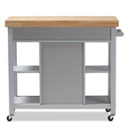 Carrello da cucina in legno grigio Muckross Farmhouse