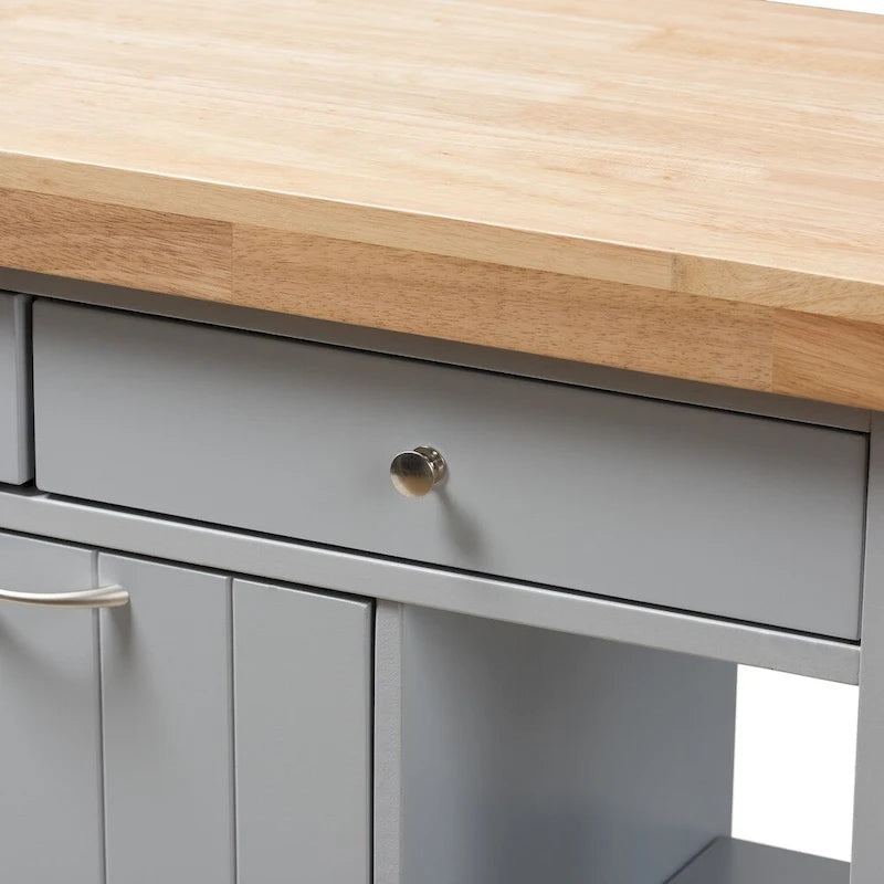 Carrello da cucina in legno grigio Muckross Farmhouse