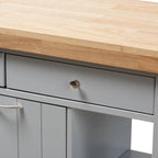 Carrello da cucina in legno grigio Muckross Farmhouse