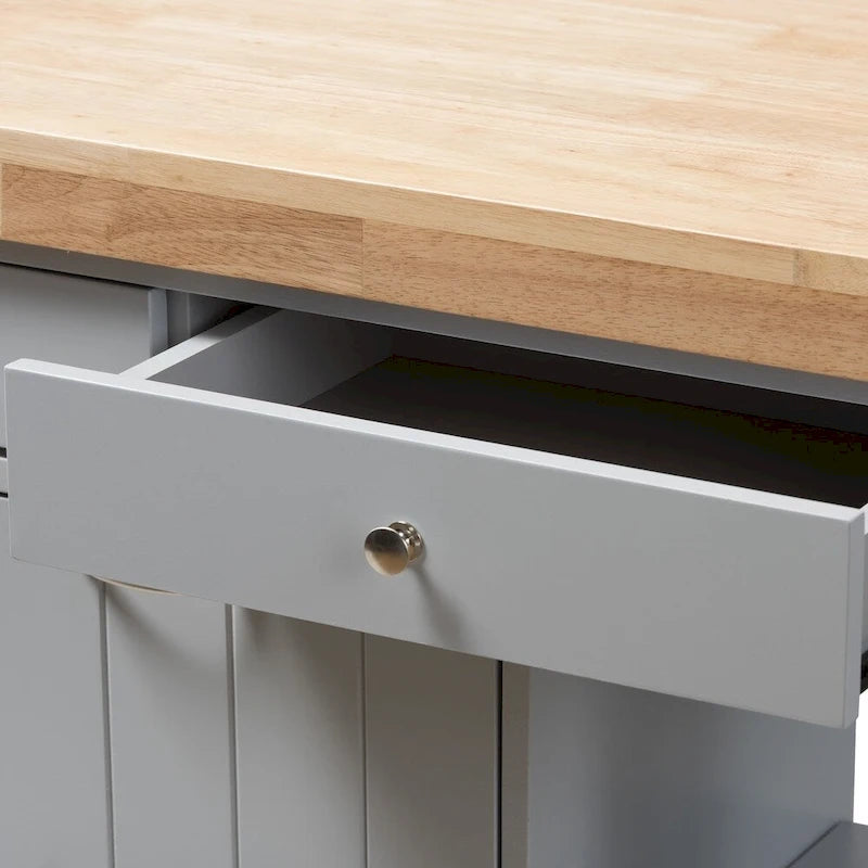 Carrello da cucina in legno grigio Muckross Farmhouse