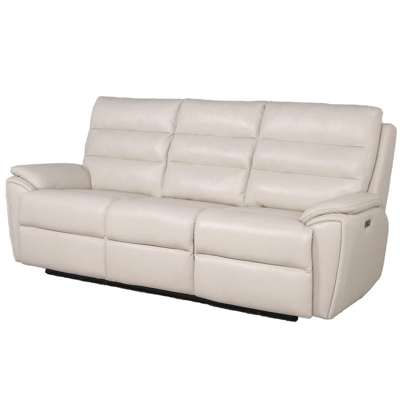 Divano reclinabile elettrico in pelle primo fiore Durham Ivory