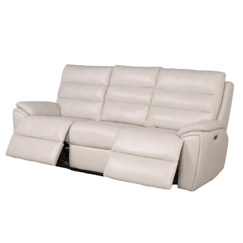 Divano reclinabile elettrico in pelle primo fiore Durham Ivory