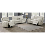 Divano reclinabile elettrico in pelle primo fiore Durham Ivory