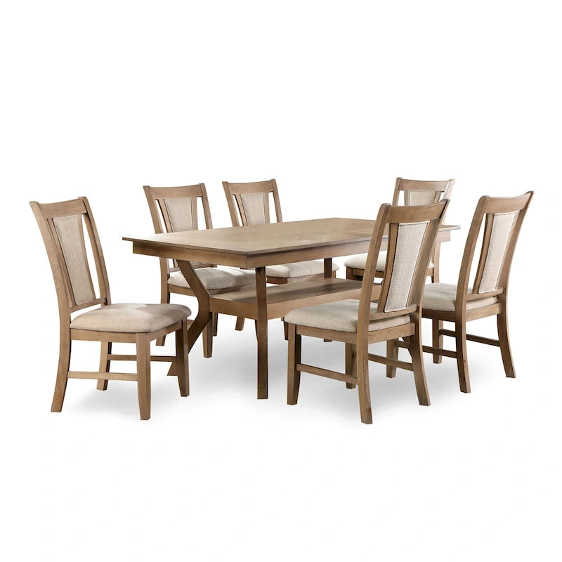 Dionne Set da Pranzo 7 Pezzi con Sedie e Contenitore