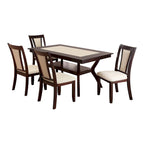 Dionne Set da Pranzo 7 Pezzi con Sedie e Contenitore