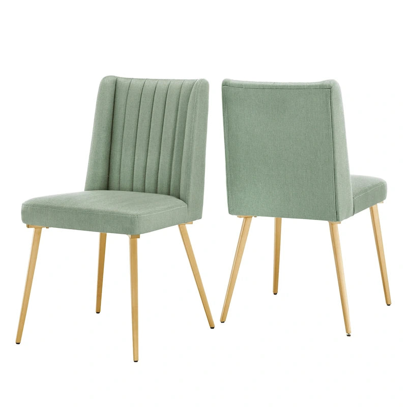 Sedia da pranzo Jose Gold Finish (confezione da 2)