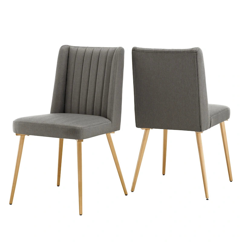 Sedia da pranzo Jose Gold Finish (confezione da 2)