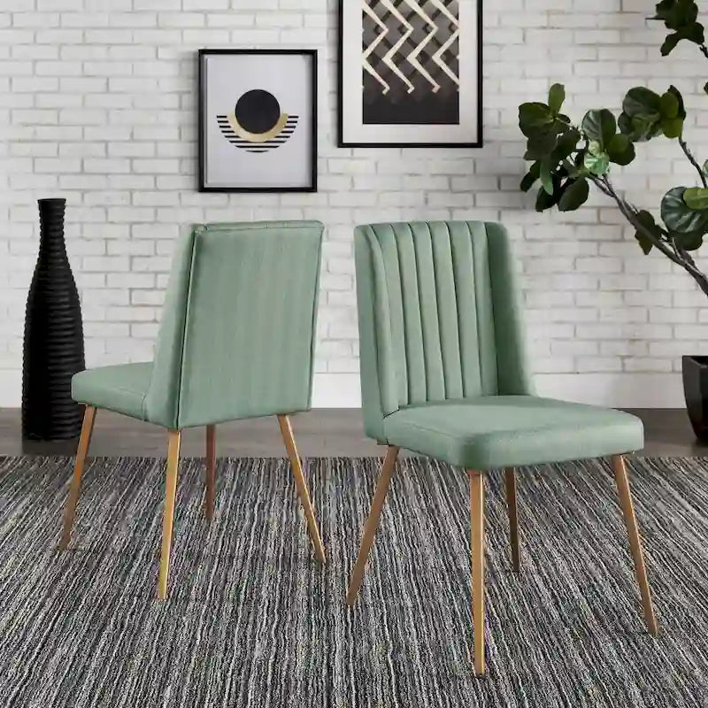 Sedia da pranzo Jose Gold Finish (confezione da 2)