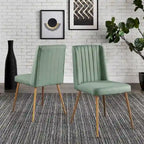 Sedia da pranzo Jose Gold Finish (confezione da 2)