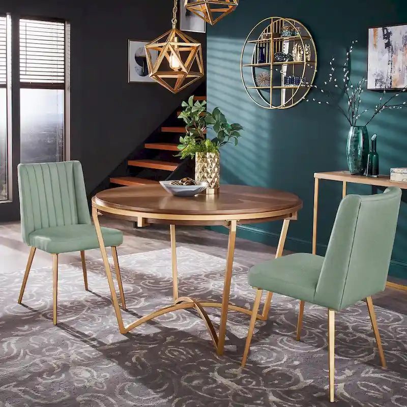 Sedia da pranzo Jose Gold Finish (confezione da 2)