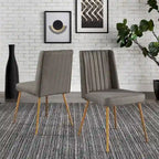 Sedia da pranzo Jose Gold Finish (confezione da 2)