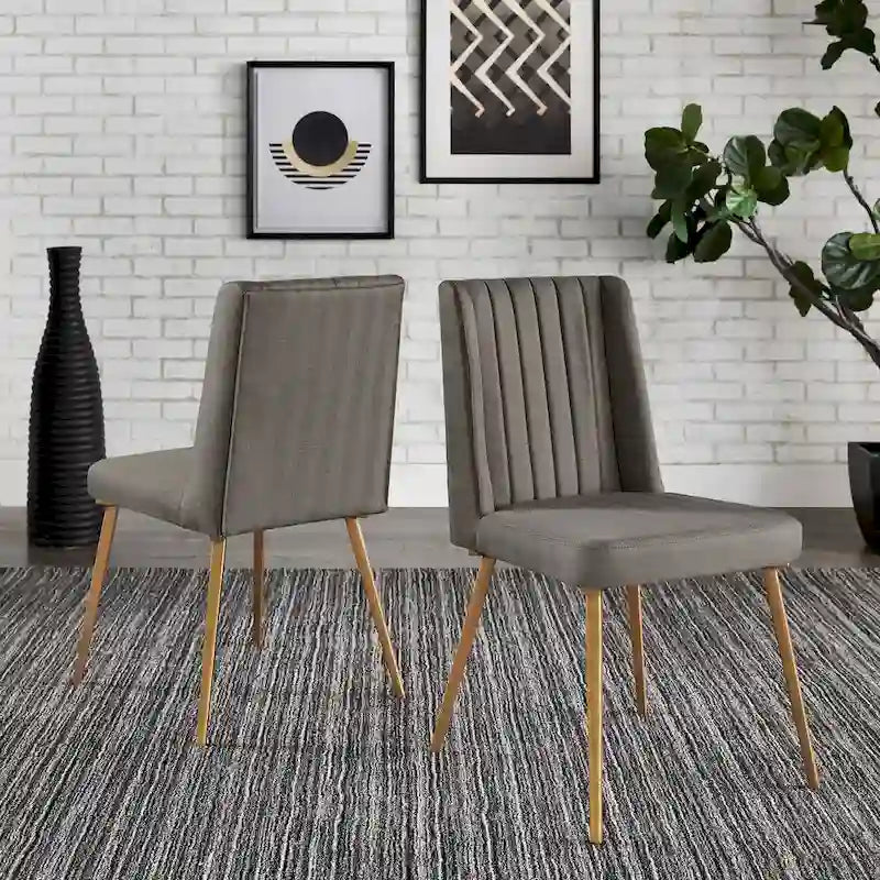 Sedia da pranzo Jose Gold Finish (confezione da 2)